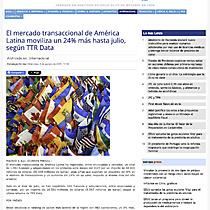 El mercado transaccional de Amrica Latina moviliza un 24% ms hasta julio, segn TTR Data